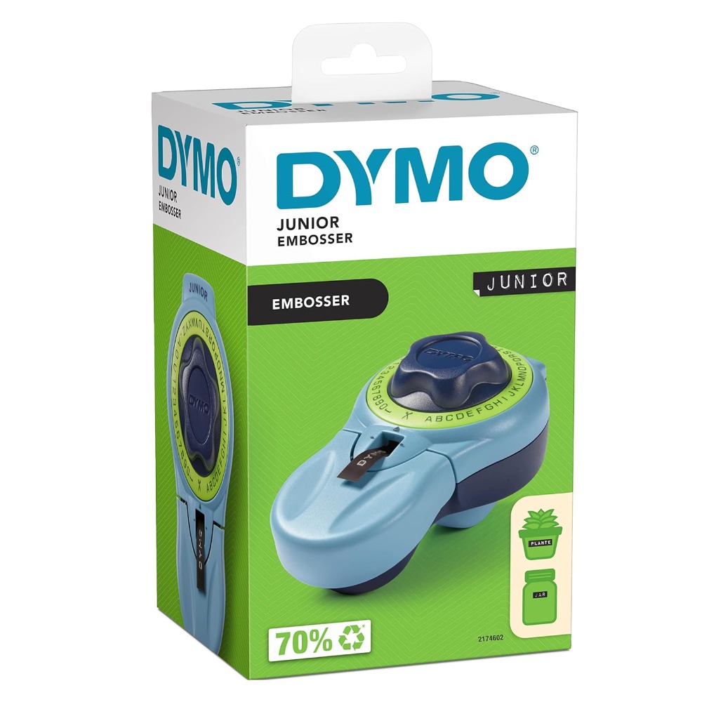 DYMO PORTABLE EASY TO USE JUNIOR EMBOSSER WITH BLACK TAPE Own4Less